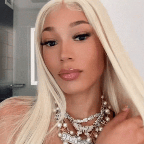 Pretty Blonde Coi Leray Peace Out GIF