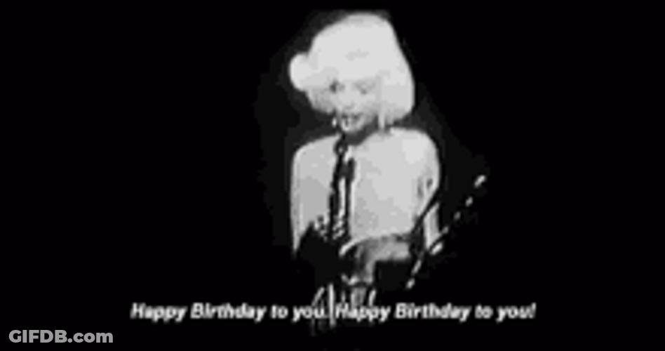 Pretty Classic Marilyn Monroe Singing Happy Birthday GIF