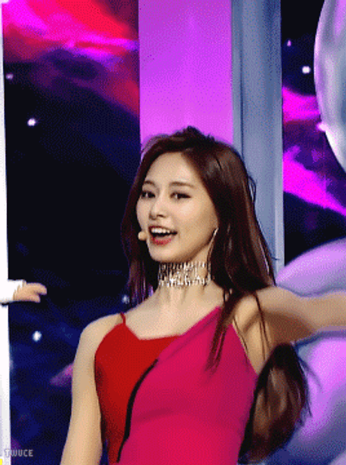 Pretty Dancing Tzuyu In Red Dress GIF