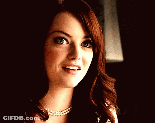 Pretty Emma Stone Winking GIF