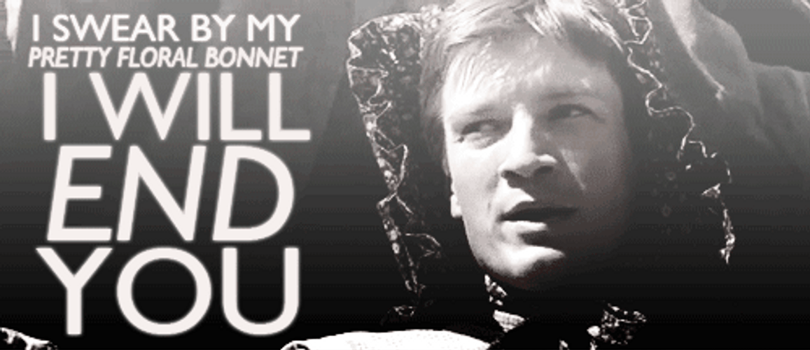 Pretty Floral Bonnet Nathan Fillion GIF