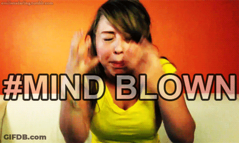 Pretty Girl Gesturing Mindblown GIF