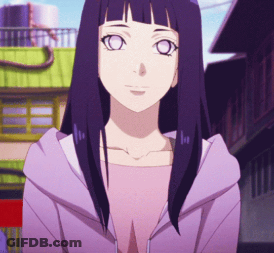 Pretty Hinata Hyuga Smile GIF