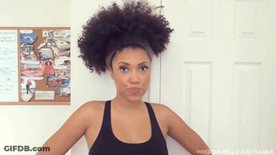 Pretty Lady Afro Hair Wash Day GIF