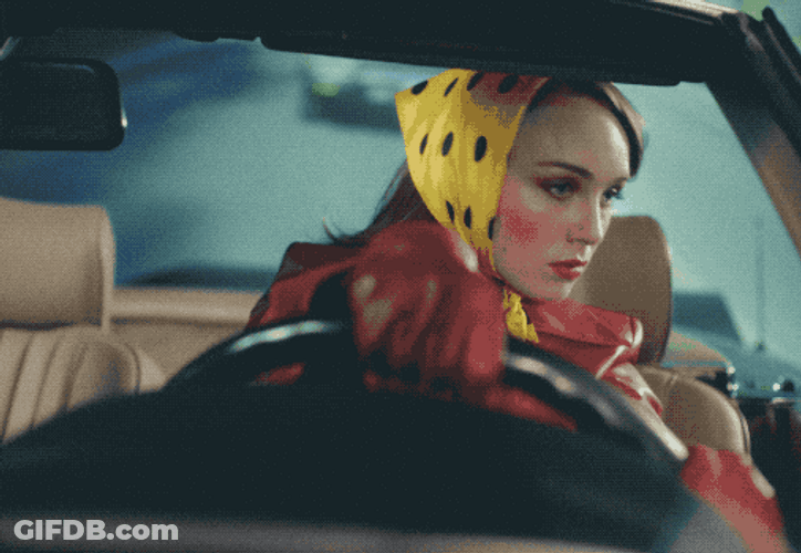 Pretty Lady Driving Crazy GIF