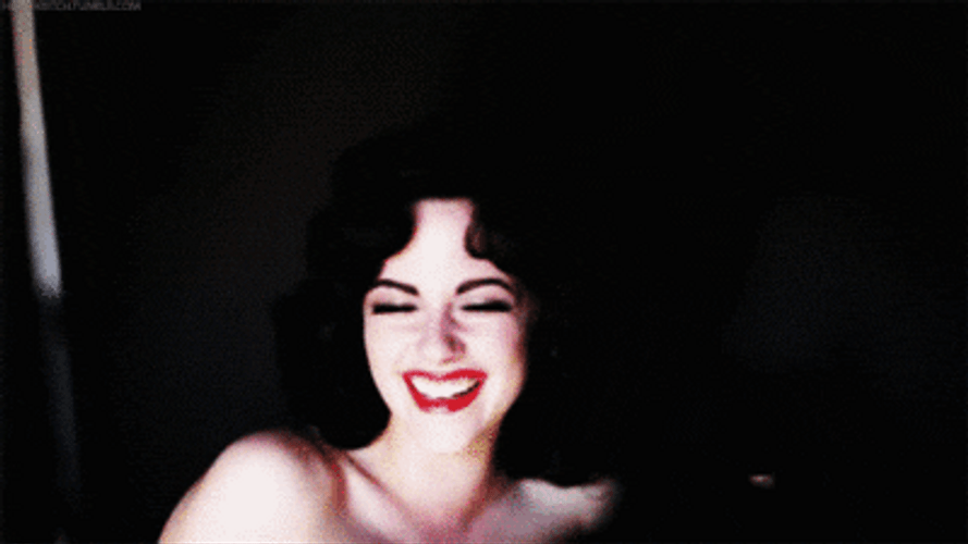 Pretty Lady Laughing GIF