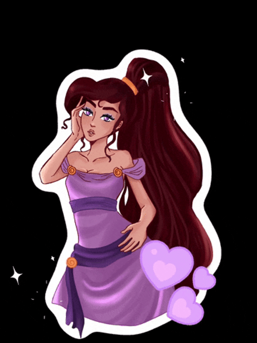 Pretty Megara With Dazzling Hair Hercules GIF