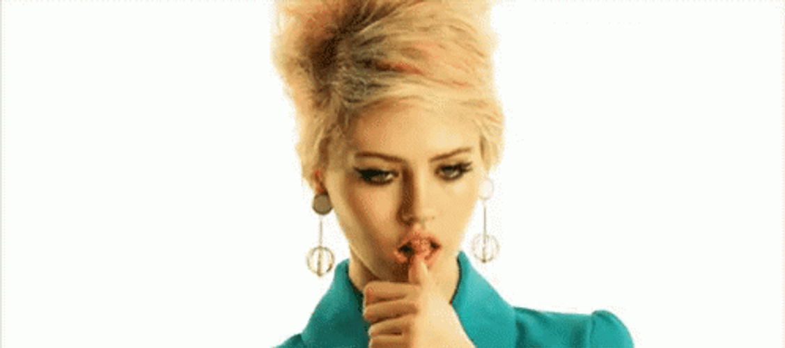 Pretty Model Thinking GIF