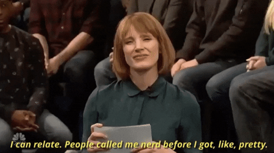 Pretty Nerd Jessica Chastain GIF