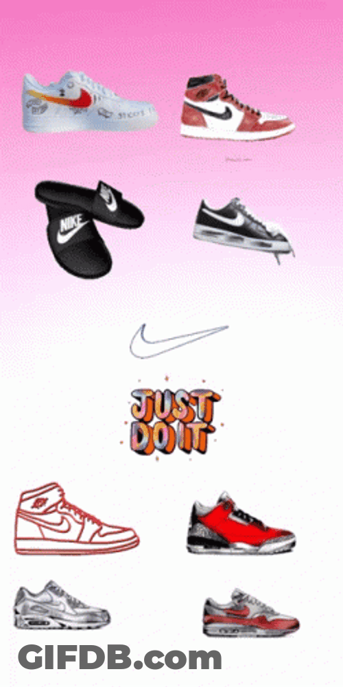 Pretty Nike Sneakers Shoes Spinning GIF