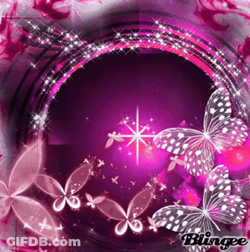 Pretty Pink Butterflies GIF