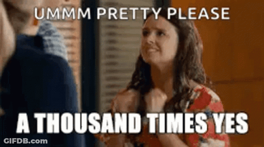 Pretty Please A Thousand Times Yes GIF
