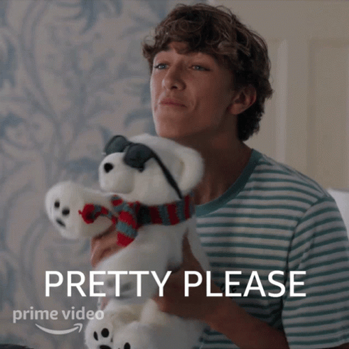 Pretty Please Cute Bear GIF