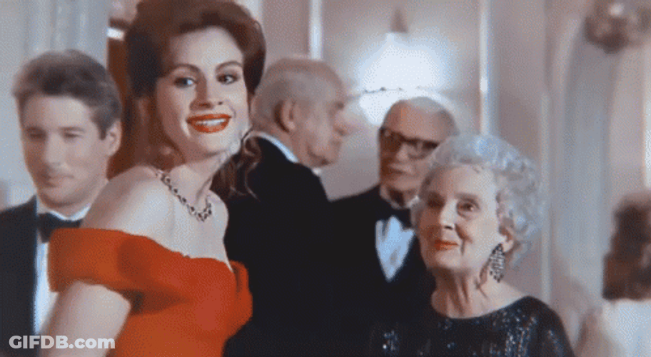 Pretty Woman Julia Roberts Red Dress GIF