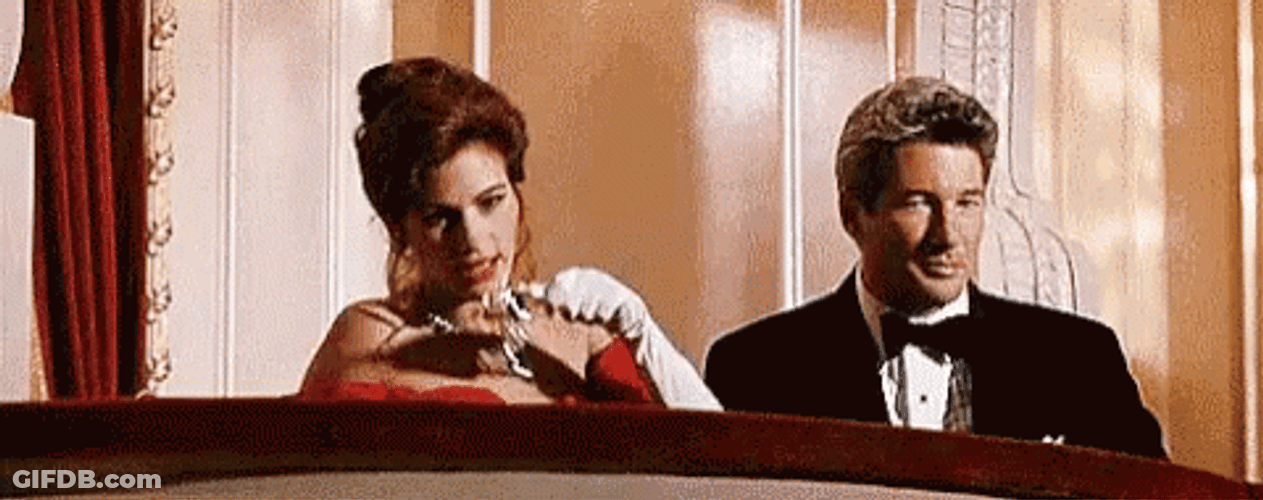 Pretty Woman Julia Roberts Using Binocular GIF