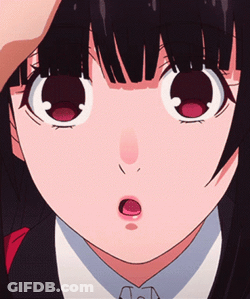 Pretty Yumeko Jabami Blushing GIF