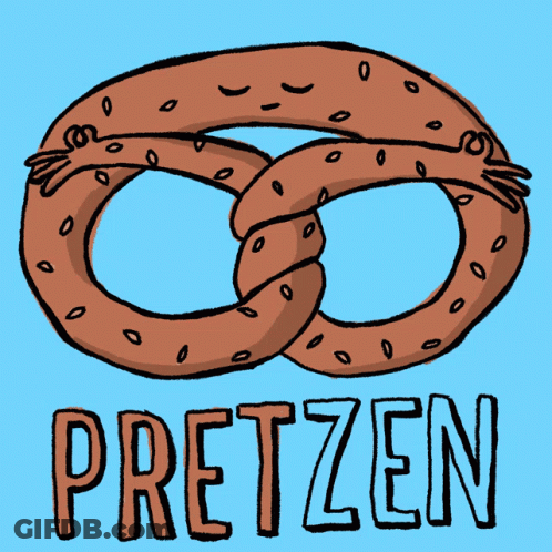 Pretzel Illustration Saying Pretzen GIF