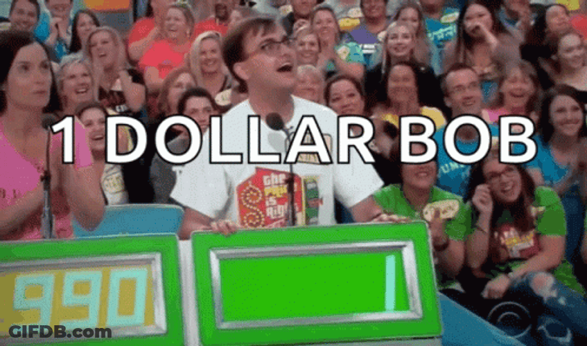 Price Is Right 1 Dollar Bob GIF
