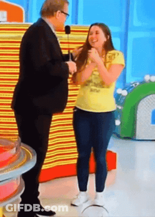 Price Is Right Nervous Girl GIF