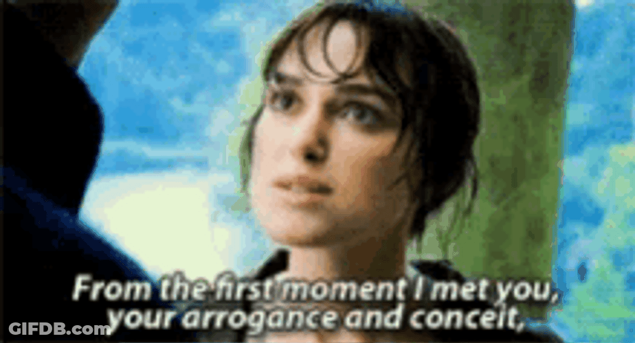 Pride & Prejudice Elizabeth Bennet You're Conceited GIF
