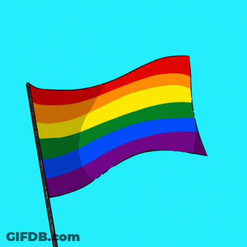Pride Rainbow Flag Vector Art GIF