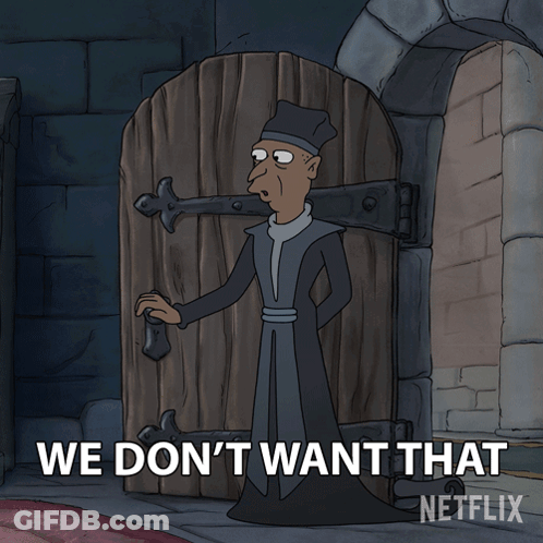Priest Before Wooden Door Saying We Dont Want Netflix GIF