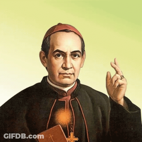 Priest Holding Bible And Cross GIF