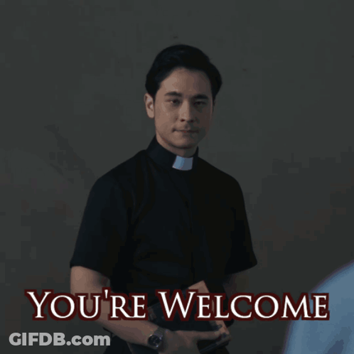 Priest Saying You Are Welcome GIF