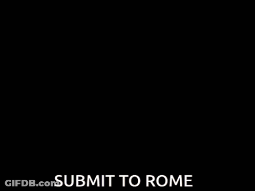 Priests Kneeling Before Altar Saying Submit To Rome GIF