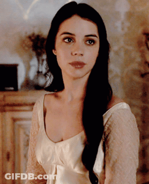 Prim Adelaide Kane Donning  Long Black Hair GIF