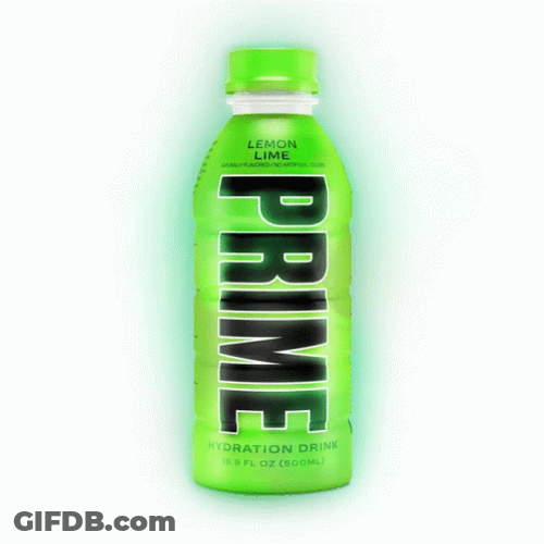Prime Bright Green Bottle GIF