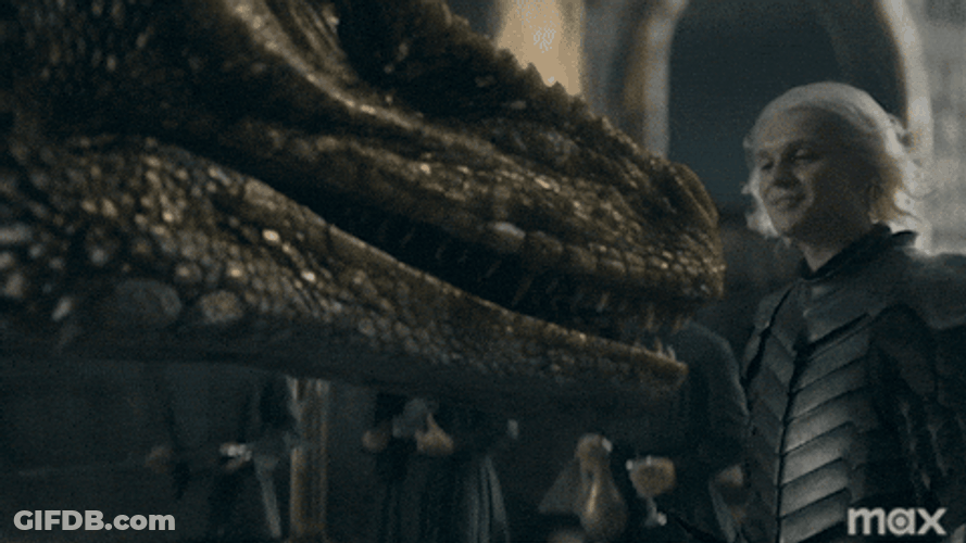 Prince Aegon Targaryen Petting A Dragon GIF