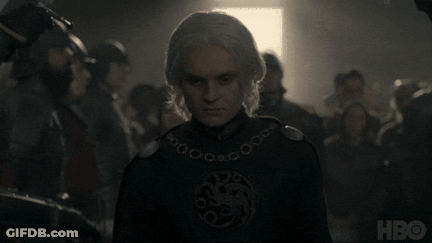Prince Aegon Targaryen Sword Salute GIF