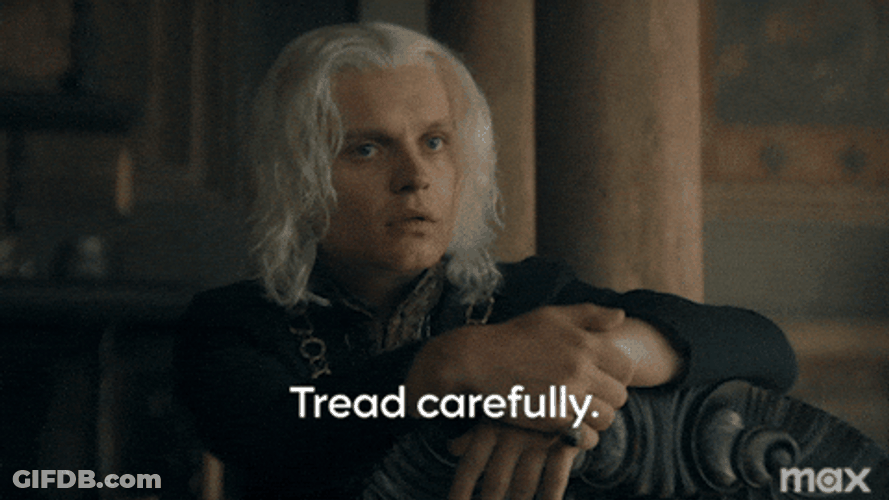 Prince Aegon Targaryen Tread Carefully GIF