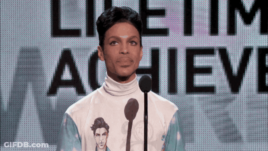 Prince Flying Kiss Bow GIF