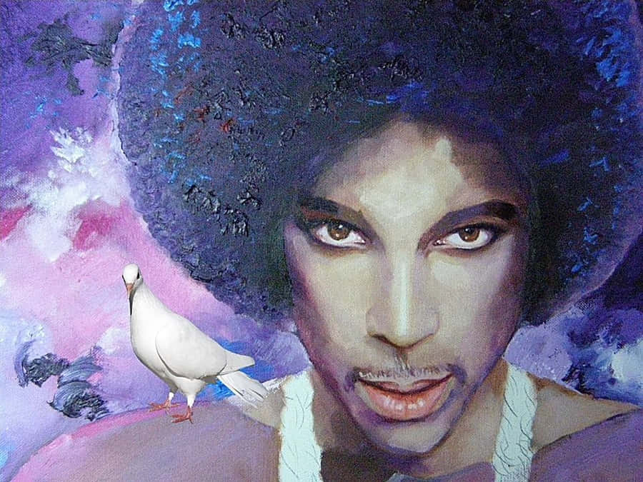 Prince Painting Afro And Dove GIF