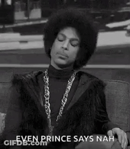 Prince Shake My Head GIF