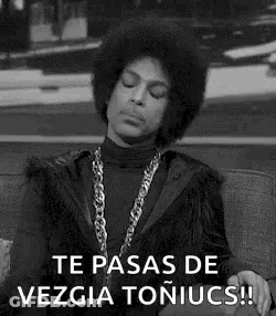 Prince Sitting On Couch Eyes Closed Black And White GIF