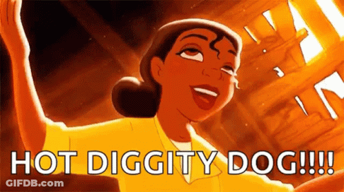 Princess And The Frog Character Says Hot Diggity Dog GIF