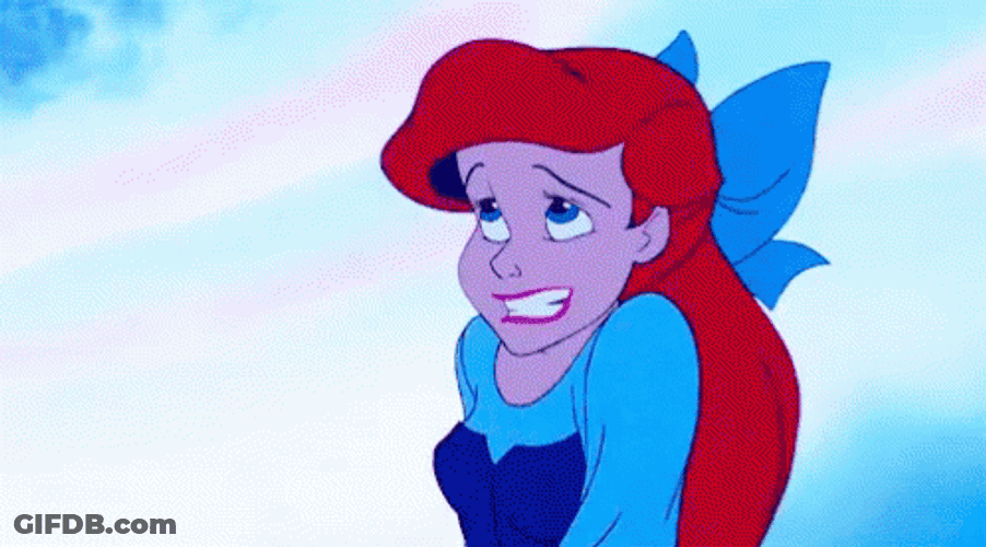 Princess Ariel Dismay Hell Nah GIF