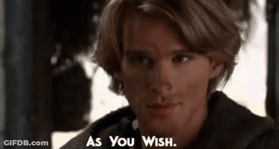 Princess Bride As You Wish GIF