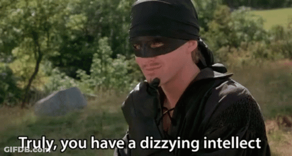 Princess Bride You Have Dizzying Intellect GIF