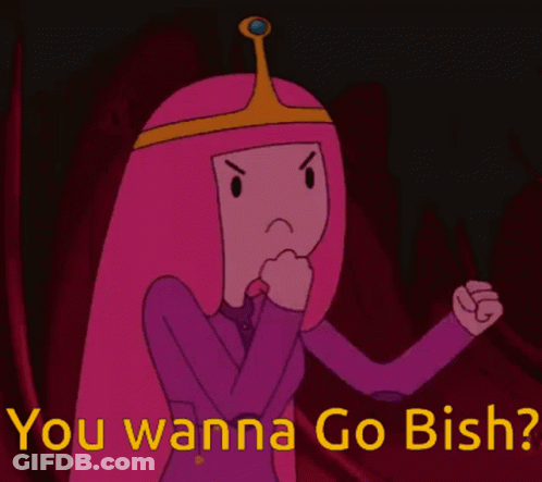 Princess Bubblegum From Adventure Time Is Making A Fist And Says You Wanna Go Bish GIF