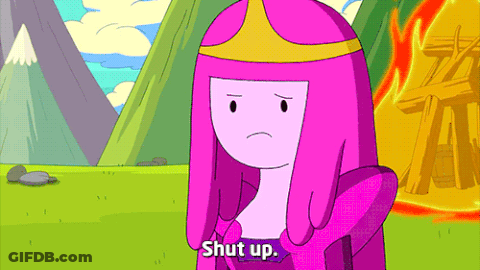 Princess Bubblegum Saying Shut Up GIF