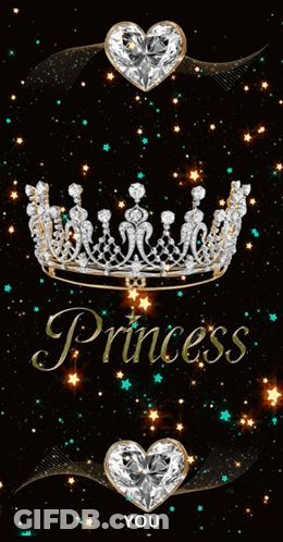 Princess Crown With Word Princess GIF