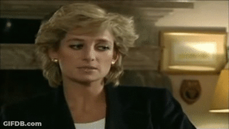 Princess Diana Eyebrow Raise GIF