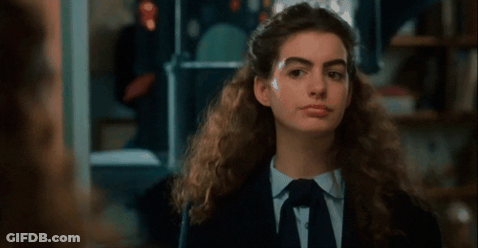 Princess Diaries Anne Hathaway Thick Eyebrows GIF