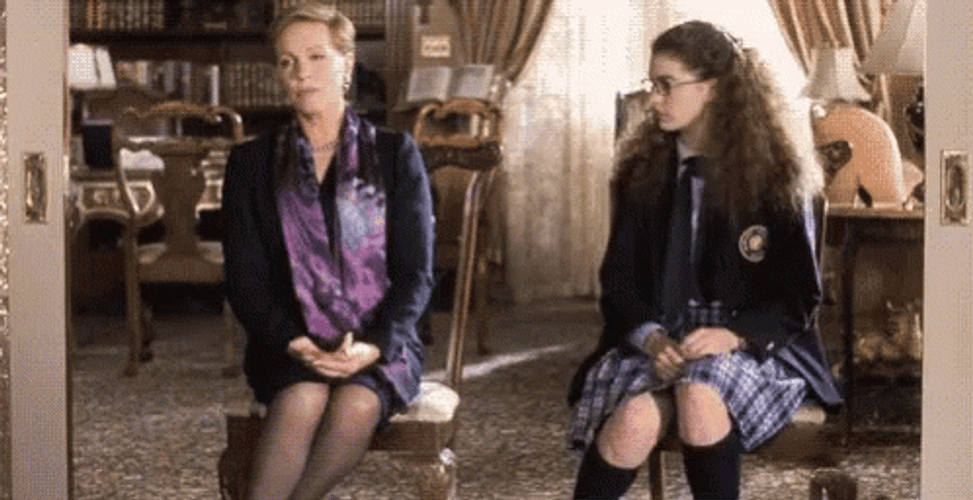 Princess Diaries Mia Thermopolis Falling Off Chair GIF