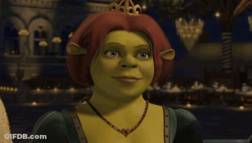Princess Fiona Wearing Green Dress And Necklace GIF