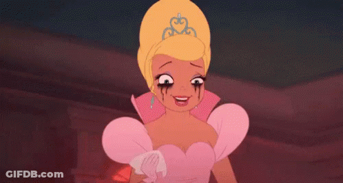 Princess In Pink Dress Covering Mouth GIF
